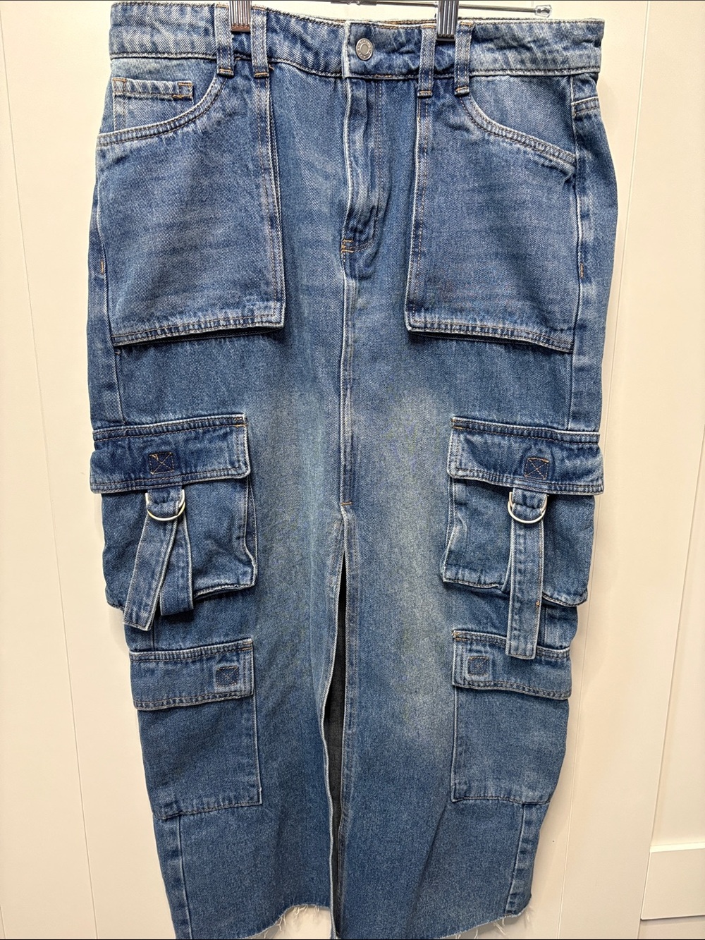 PacSun Blue Denim Cargo Skirt - Picture 6 of 8
